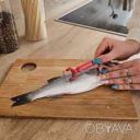 Рыбочистка нож для чистки рыбы с пластиковой ручкой 12 см
