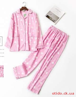 Комплект для сну піжама пижама женская байка хлопок Романтика 44