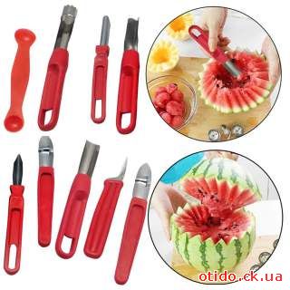 Набор ножей для карвинга (резьба по овощам) 8 штук (пластмассовая ручк