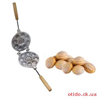 Орешница форма для печенья орешки на 8 цельных орехов без начинки + цв