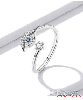 Безразмерное серебряное женское кольцо "Всевидящее Око" стерлинговое серебро S