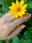 Безразмерное серебряное женское кольцо &quot;Цветок&quot; стерлинговое серебро S 925
