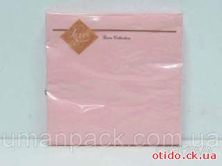 Салфетки бумажные однотонные (ЗЗхЗЗ, 20шт) Luxy Розовая (3-10) (1 пачка)