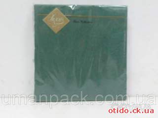 Салфетки бумажные однотонные (ЗЗхЗЗ, 20шт) Luxy Зеленая (3-8) (1 пачка)