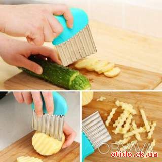 Слайсер волнистый сырорезка нож для фигурной нарезки сыра картошки чипсов