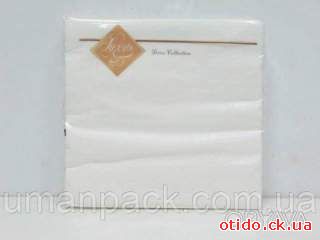 Салфетки бумажные однотонные (ЗЗхЗЗ, 20шт) Luxy Белый(3-2) (1 пачка)