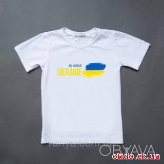 Патриотическая футболка детская для мальчика, белая