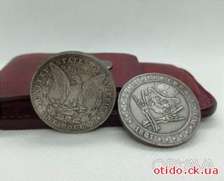 Сувенирная монета, хобо монета "Череп"