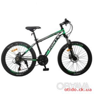 Велосипед Forte Warrior МТВ 24"/13" чорно-зелений