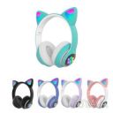 Bluetooth наушники с подсветкой CAT STN-28 Блютуз наушники с ушками