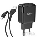 Зарядное устройство 220В 2 USB с кабелем USB - Micro USB Hoco N7 Speedy