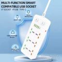 Сетевой удлинитель с USB портами на 6 розеток Power Socket AR-CP05 Белый
