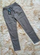 Штаны на резинке, цвет темно-зеленый и какао 46 48рр