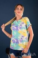 Футболка женская разноцветная. турция