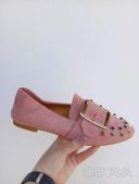 Балетки в кольорі пудра на стопу 24см