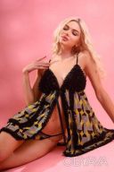 Комплект белья пеньюар со стрингами, 42/48рр