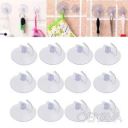 Комплект из 12 пластиковых крючков на присоске для кухни ванной без сверления