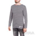 Тельняшка трикотажная летняя с длинным рукавом 100% хлопок вязаная (черная