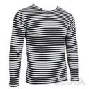 Тельняшка летняя с длинным рукавом 100% хлопок вязаная (черная