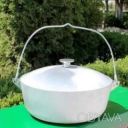 Казан котел походный рыбацкий литой алюминиевый 4 л с дужкой и крышкой