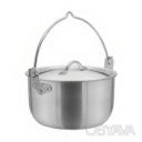 Казан котел походный рыбацкий литой алюминиевый 6.4 л с дужкой и крышкой