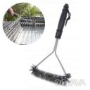 Щетка ершик для чистки решетки барбекю гриля из нержавеющей стали 31 см