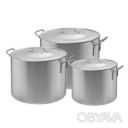 Набор из 3 кастрюль-казанов алюминиевых 30, 40, 50 л Zauberg