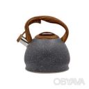 Чайник из нержавеющей стали со свистком и крышкой из бакелита 3 л Zauberg ZB