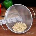 Кухонное сито-дуршлаг из нержавеющей стали с мелкой сеткой и ручками D24 см