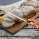 Нож зубчатый кухонный для нарезки хлеба с длинной пилой из нержавеющей стали