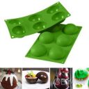 Форма силиконовая на планшете полусферы на 6 шт. для конфет, шоколада