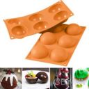 Форма силиконовая на планшете полусферы на 6 шт. для конфет, шоколада