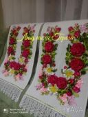 Рушник вишитий стрічками