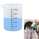 Силиконовый мерный стакан 100 мл с носиком и градуировкой измерительный