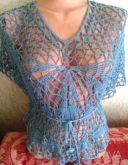 Блузка-накидка серого цвета