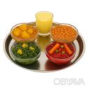 Круглый поднос из нержавеющей стали Interos диаметр 40 см