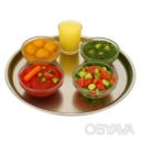 Круглый поднос из нержавеющей стали Interos диаметр 55 см