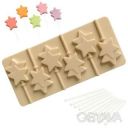 Силиконовая форма для леденцов и конфет на палочке "Звезда"