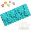 Силиконовая форма для леденцов и конфет на палочке "Звезда"