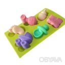 Форма силиконовая на планшете 3D молд "Детский" на 6 фигурок 29x17 см
