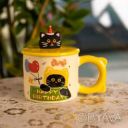 Чашка фарфоровая с крышкой Kitten's Birthday 400 (мл) подарочная кружка
