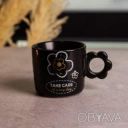 Чашка для чая и кофе фарфоровая 420 (мл) красивая оригинальная кружка на