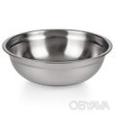 Миска кухонная из пищевой нержавеющей стали &Oslash; 25 см H 6.5 см 2 л