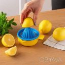 Соковыжималка ручная для цитрусовых 200 мл Желтый с голубым