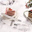 Набор нож и лопатка для свадебного торта из нержавеющей стали 34.5 см