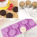 Силиконовая форма для леденцов и конфет на палочке "Спираль"