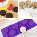 Силиконовая форма для леденцов и конфет на палочке "Спираль"