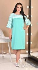 Платье свободного кроя, цвет мята