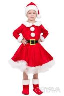 Карнавальный детский костюм мисс Санта Клаус