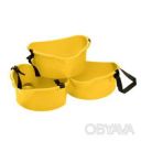 Набор из 3 корзинок пластиковых для сбора ягод с регулируемым ремнем 3.5 л